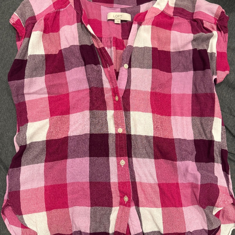 LOFT Plaid top